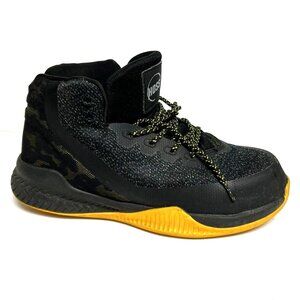 Hoss Men's Fly Rim Basketball Black/Yellow Composite Toe Boots, Size 9 M